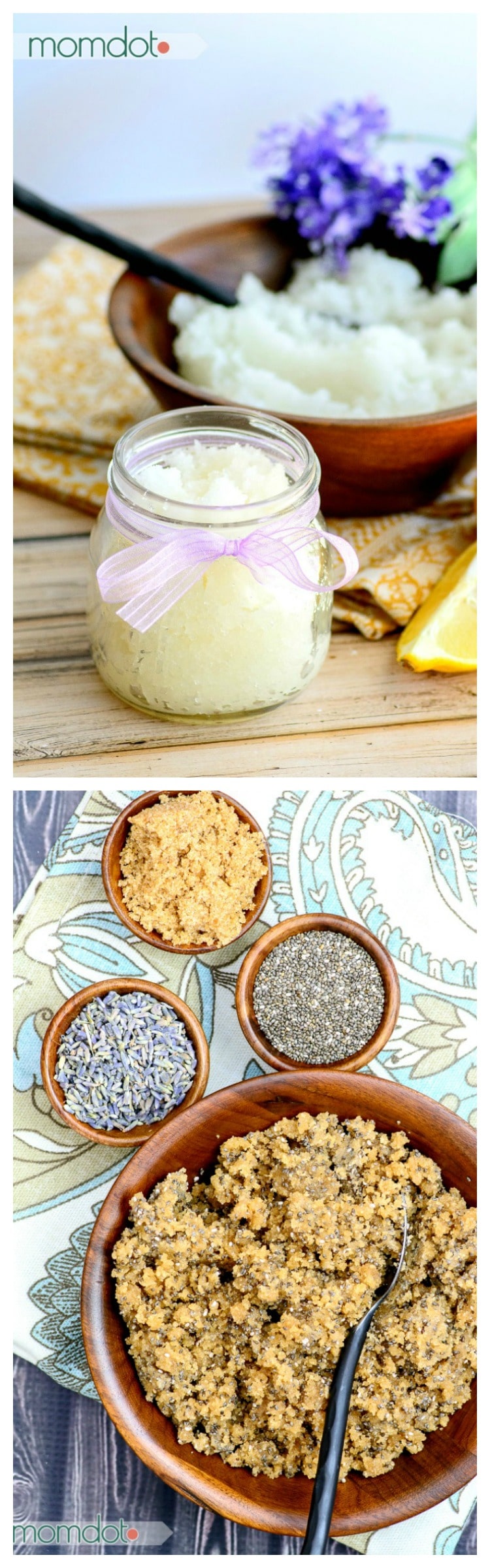 4 Lavender Sugar Scrub Recipe Ideas! Brown Sugar, Lavender and Chia Scrub Recipe: Never buy store bought scrub again!