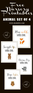 Free Nursery Printables: Animal Set of 4