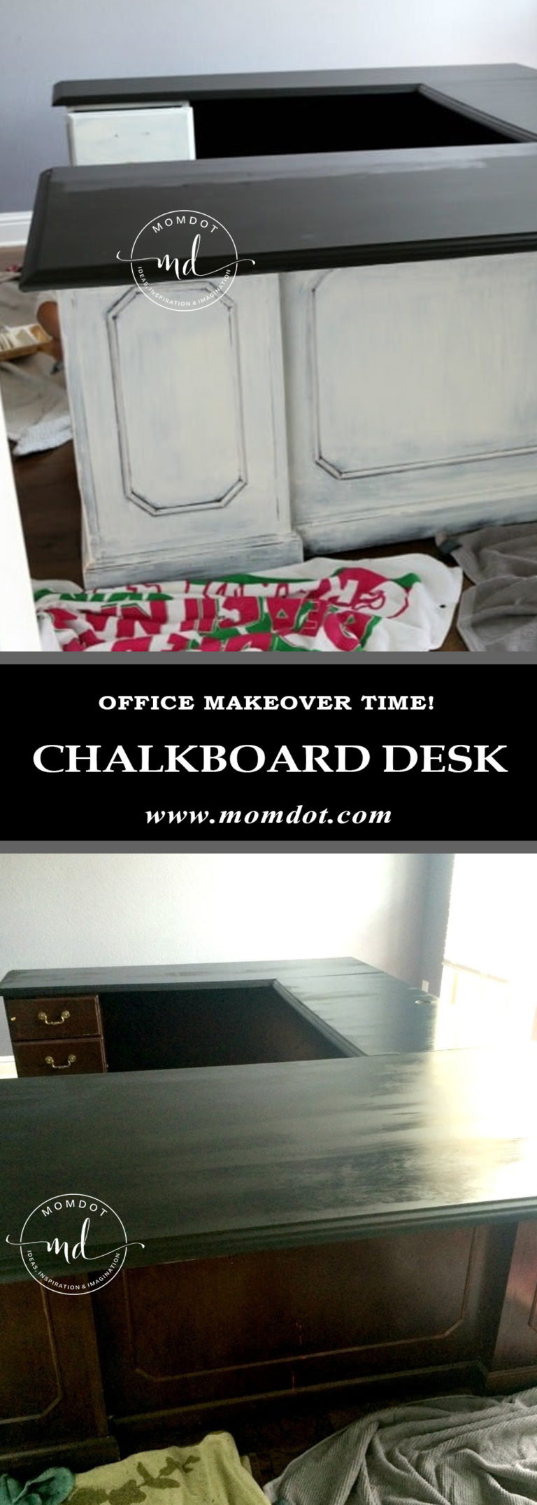 Chalkboard Paint Desk DIY