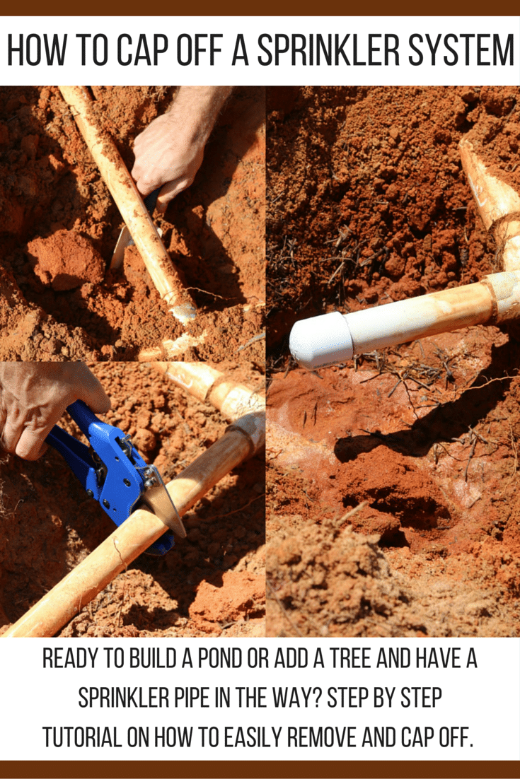 How to cap off a Sprinkler head and remove the PVC pipe from the area, DIY