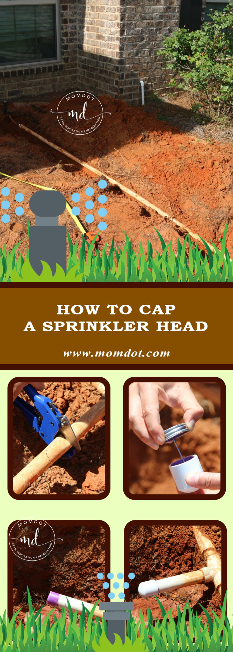 How to cap a Sprinkler head DIY