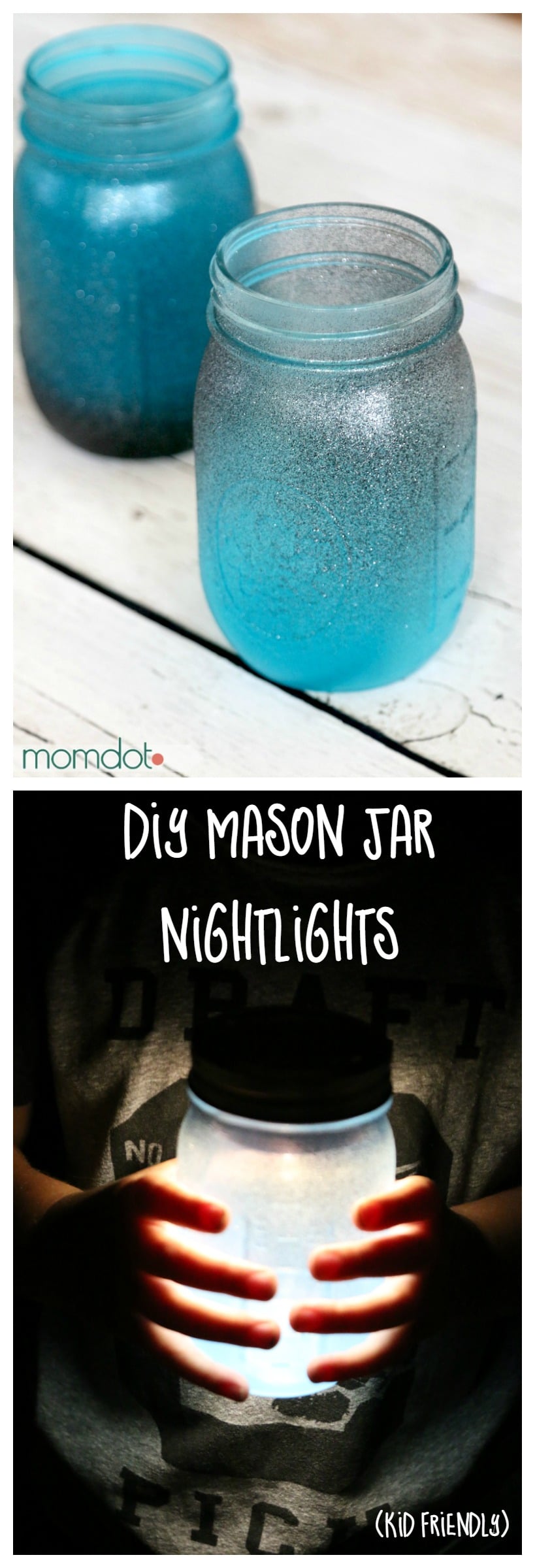 Mason Jar Night light DIY, How to seaglass your mason jar and then turn it into a night light (nope, not a candle OR paint!) that glows all night long - totally awesome, you are going to want to make TONS of these for a mason jar wedding, childs room, or outdoor lantern for dinner