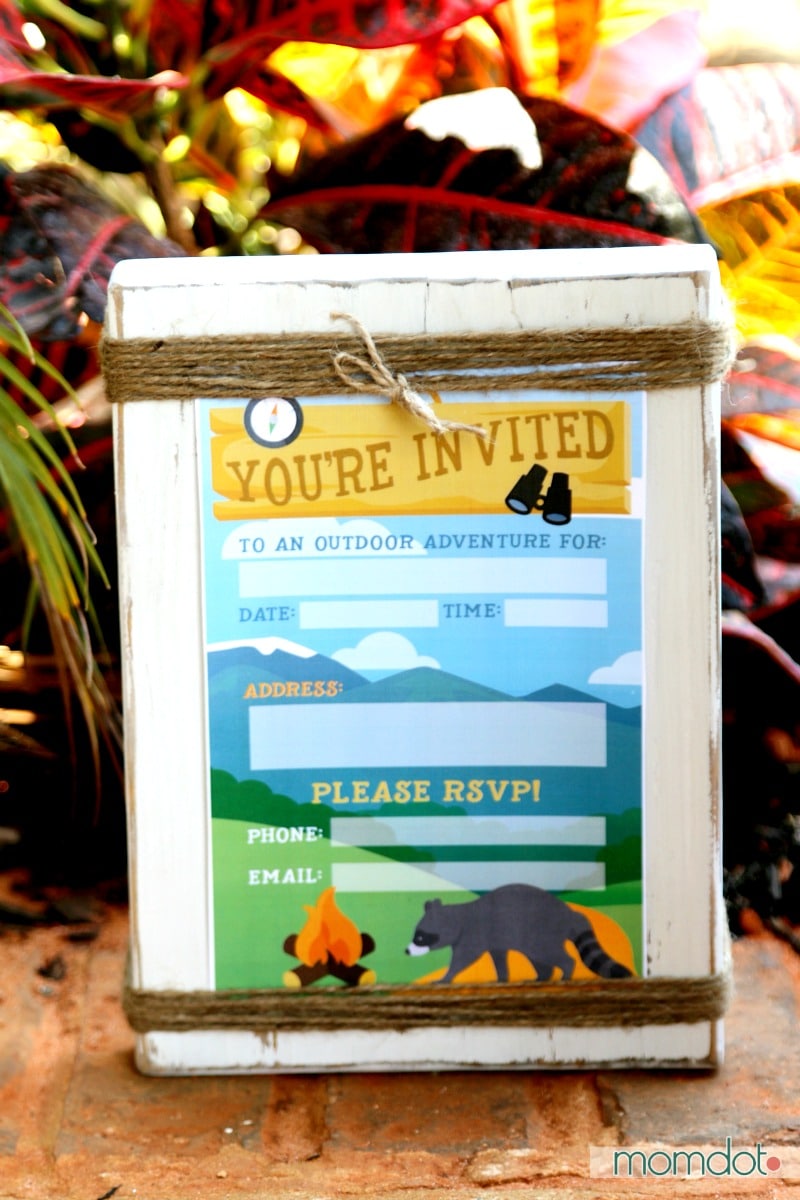 Camping Birthday Party Invite (or any Party Invite) FREE PRINTABLE, plus more free camping printables