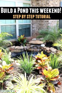 How to Build a Pond and Waterfall - perfect for your Front Yard Garden. Step by Step Pond Tutorial to make it easy, everything to purchase, mistakes to avoid and more!
