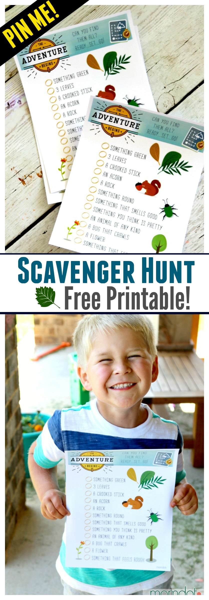 Scavenger Hunt Printable: Snag this free Scavenger Printable for your next summer adventure, perfect for camping or camp themed party and to keep the kids busy at any age!
