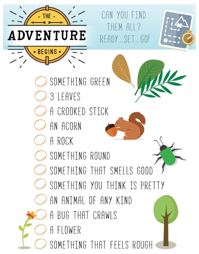 printable scavenger hunt nature hunt for kids
