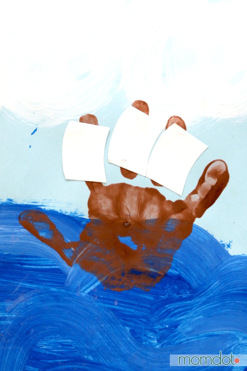 christopher columbus Handprint kids activity
