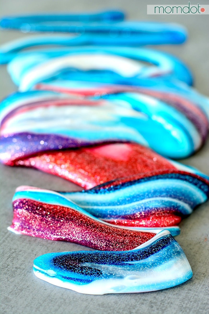 Red, White, and Blue Patriotic Slime Recipe for Kids