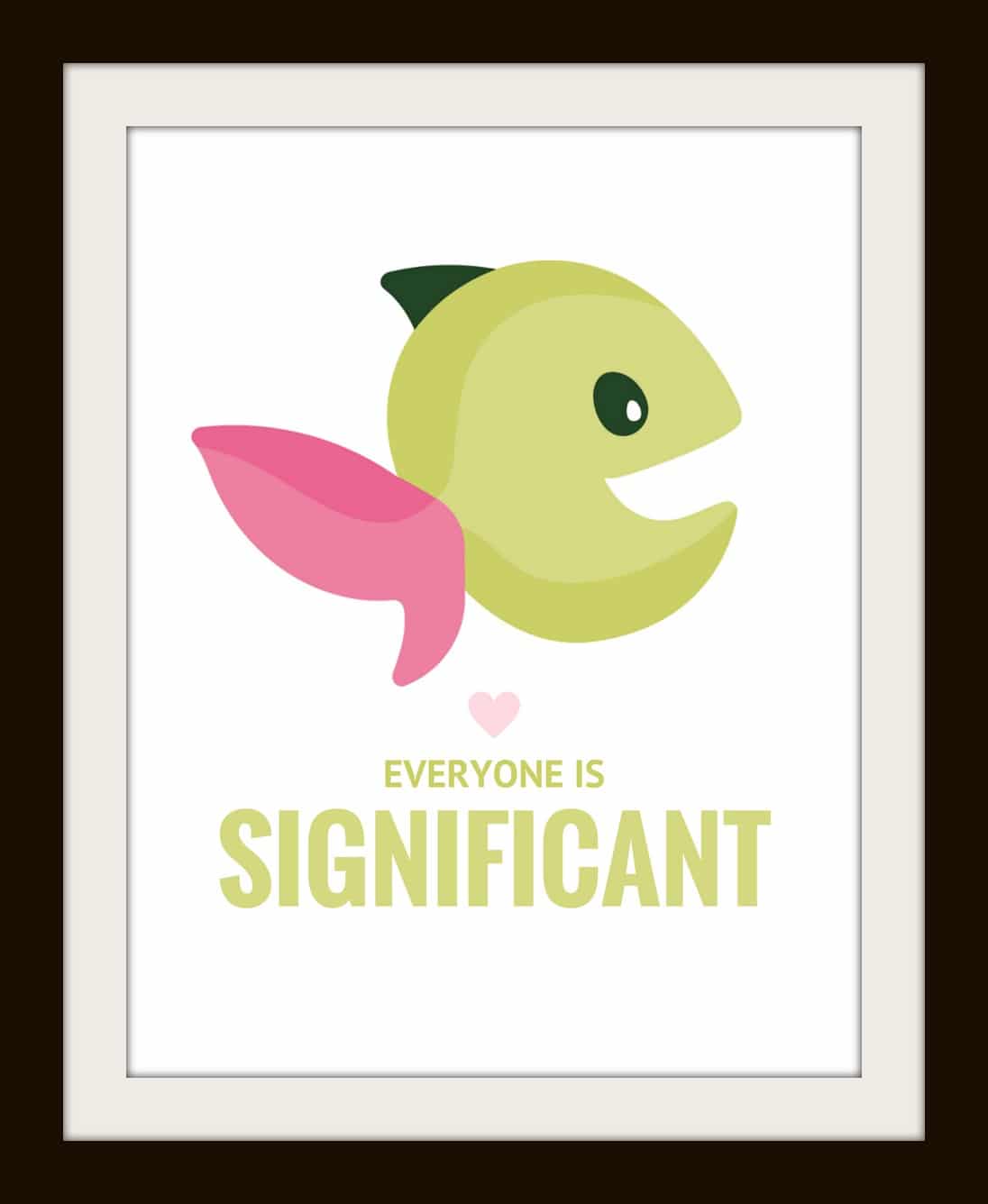 Free Nursery Printable Set of 4: Set of Whimsical Under the Sea animals with family value statements, look adorable in nursery, size 8x10 frames and PDF download