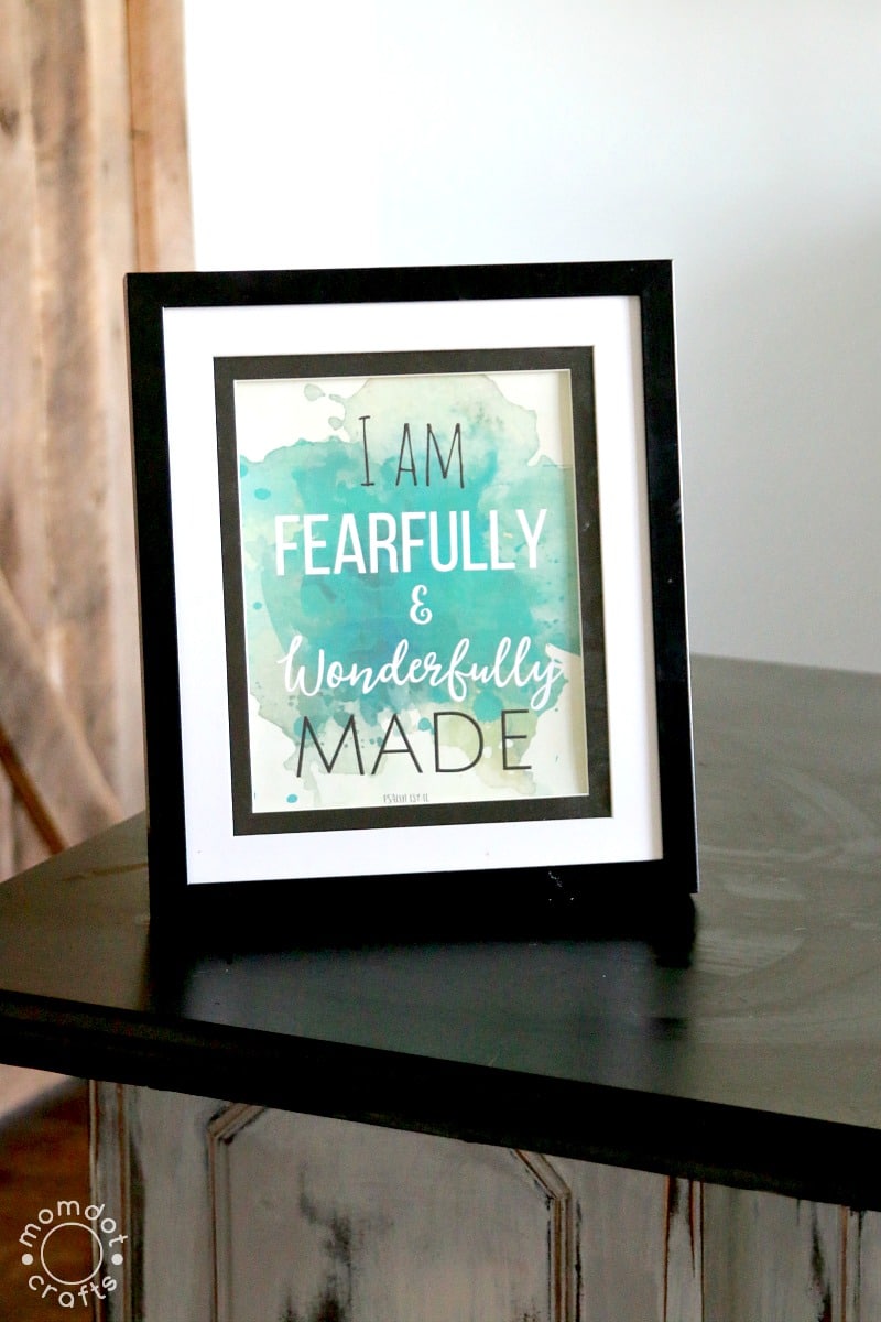 Free Printable for the Home : Water color quote decor , just print and frame, perfect for an office or bedroom 8x10