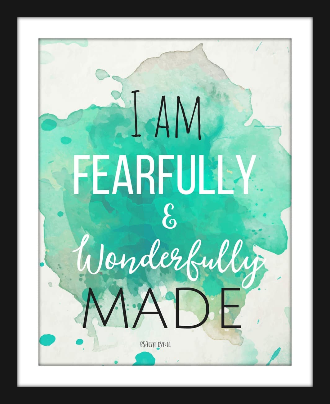Free Printable For The Home I Am Fearfully And Wonderfully Made