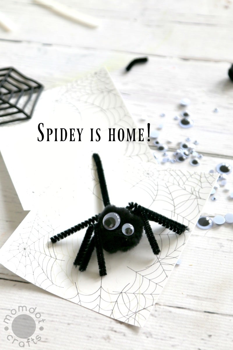 Kids Halloween Craft Idea: Free Spiderweb Template + Create a Spider Craft (Send Spidey Back to his home!