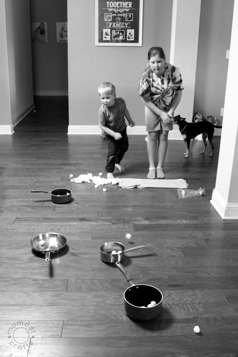 The Quiet Game : Simple indoor game with household items where the only noise is laughter, simple child game for parties, at home fun- DIY kids game