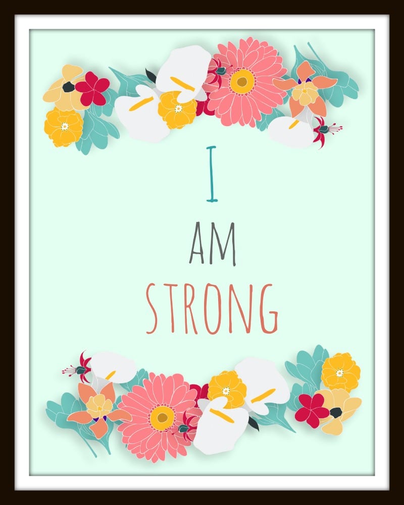 Self Affirmation Printables : Free Printable set perfect for positive messages in office, home, teenager and girls room, download and frame all four today!