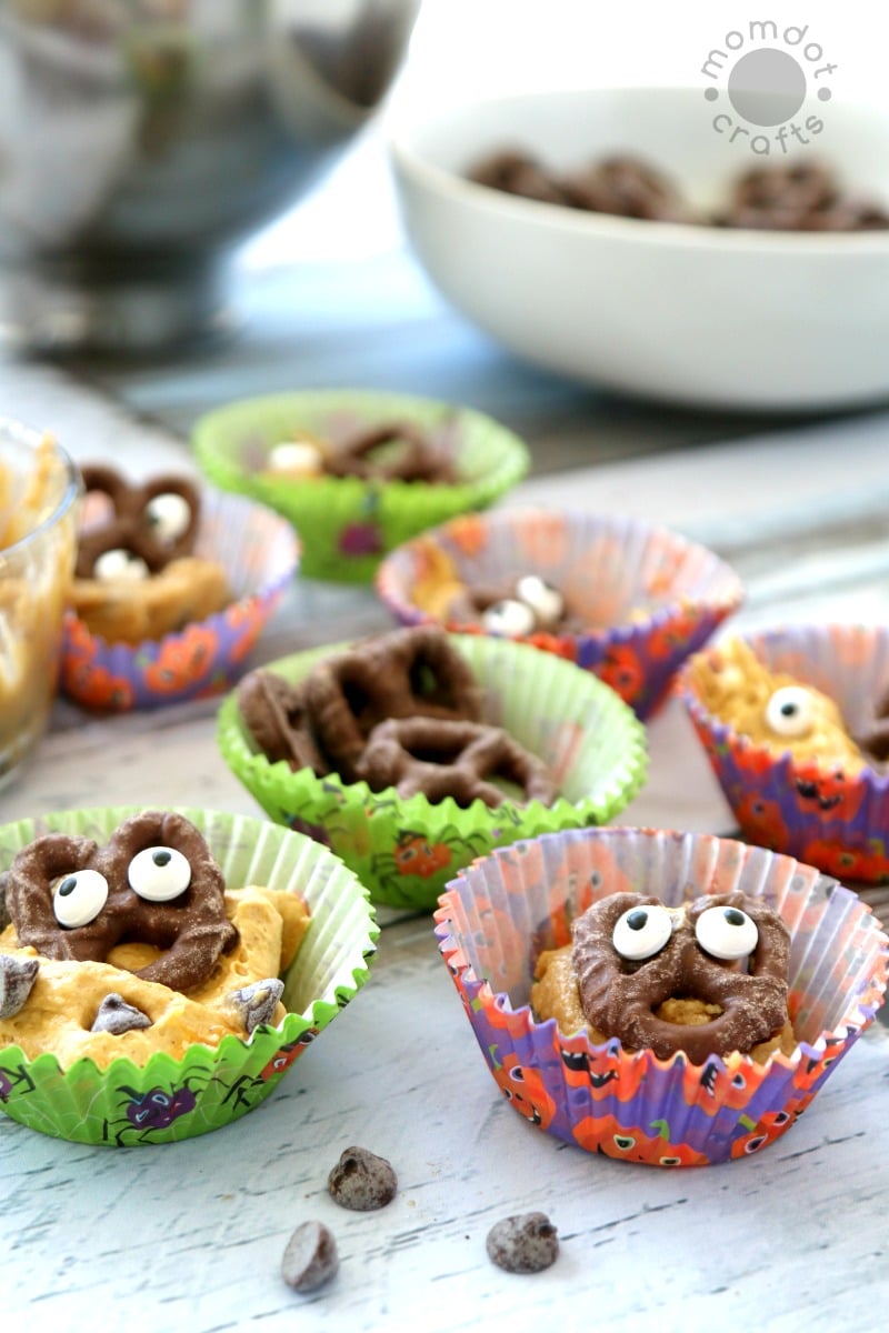Cookie Dough Dip + Peanut Butter Pumpkin Dip- Two recipes that are delightful with pretzels and fun to serve at parties in individual servings, grab the dip recipes here