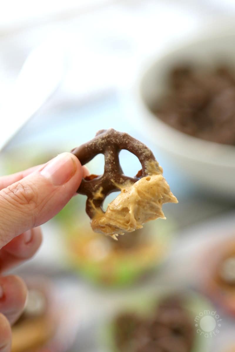 Cookie Dough Dip + Peanut Butter Pumpkin Dip- Two recipes that are delightful with pretzels and fun to serve at parties in individual servings, grab the dip recipes here