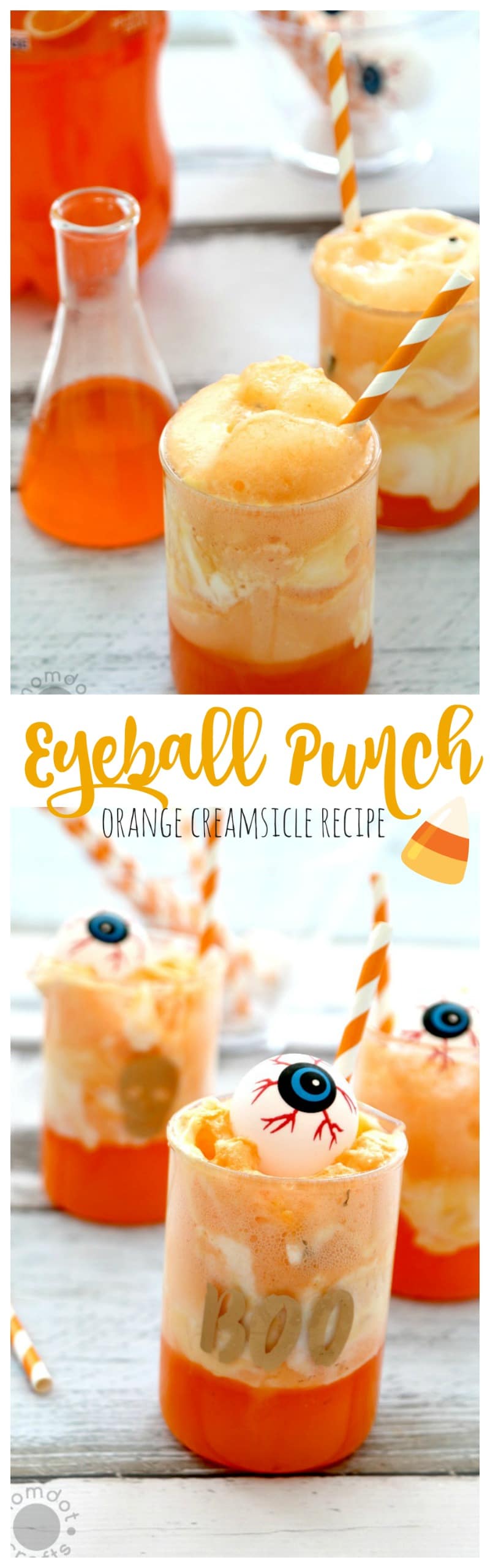Eyeball Punch: Halloween Party Drink - Kid Friendly and Non-Alcoholic drink served in beakers for a giggly good time