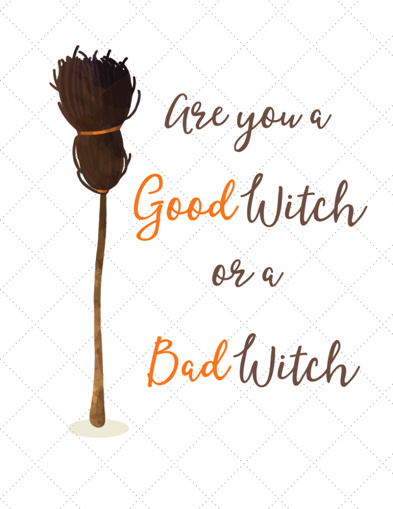 Free Halloween Print (free download printable) - simply print on cardstock and put in frame for instant cost free Halloween decor! 