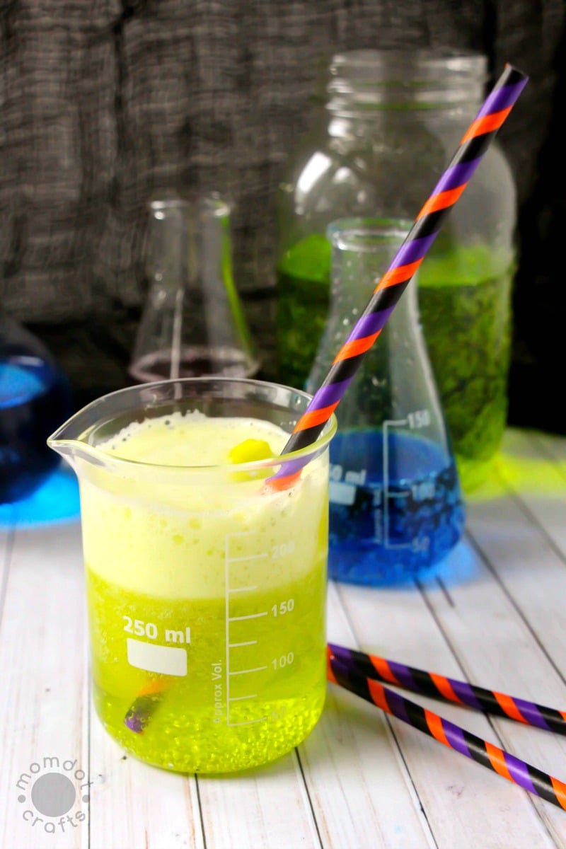 Frankenstein Punch, Kid Friendly Halloween Punch Recipe that doubles as Polyjuice Punch for Harry Potter themed parties