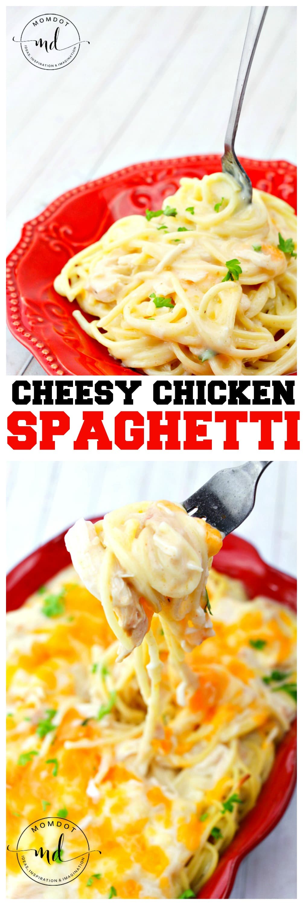 Cheesy Chicken Spaghetti Cake Recipe : Ooey gooey creamy cheese in a baked meal the whole family will want seconds