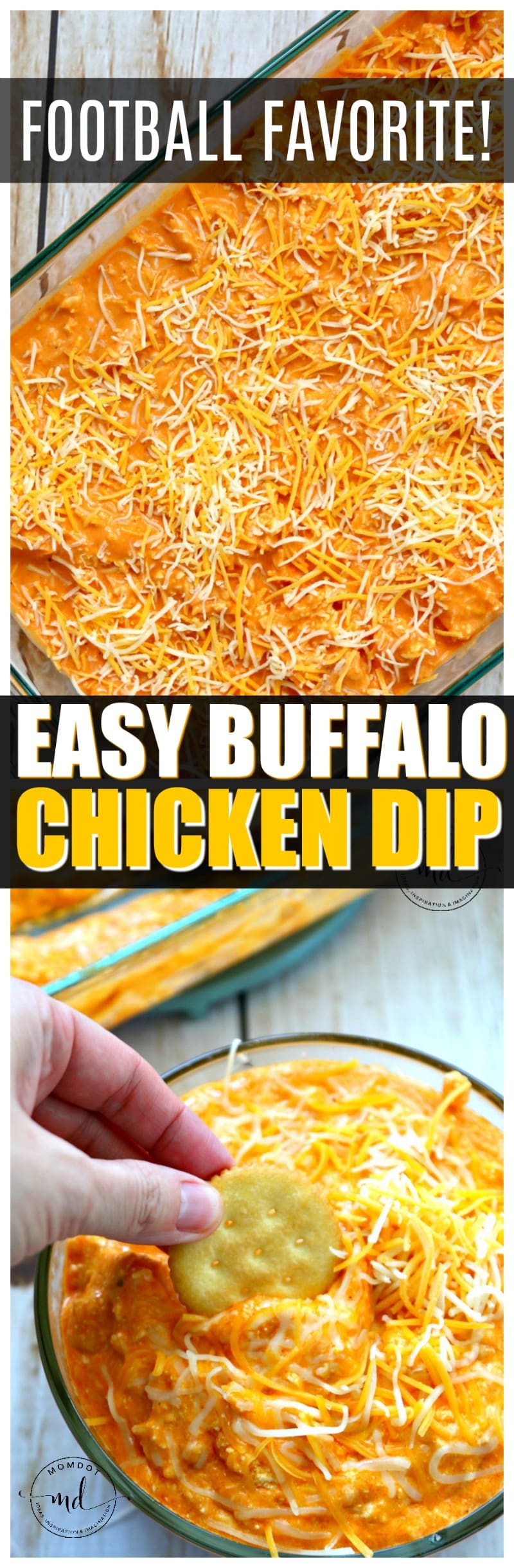 Easy Buffalo Chicken Dip Recipe | Make buffalo dip under 30 with this awesome recipe tip! Best Dip Recipe EVER!