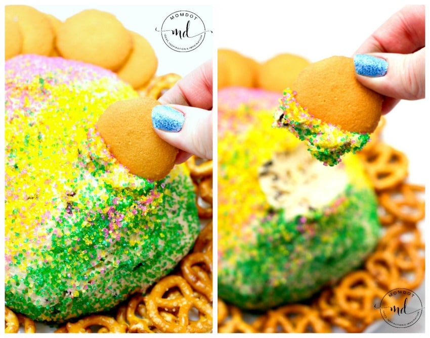Mardi Gras Cookie Dough Ball