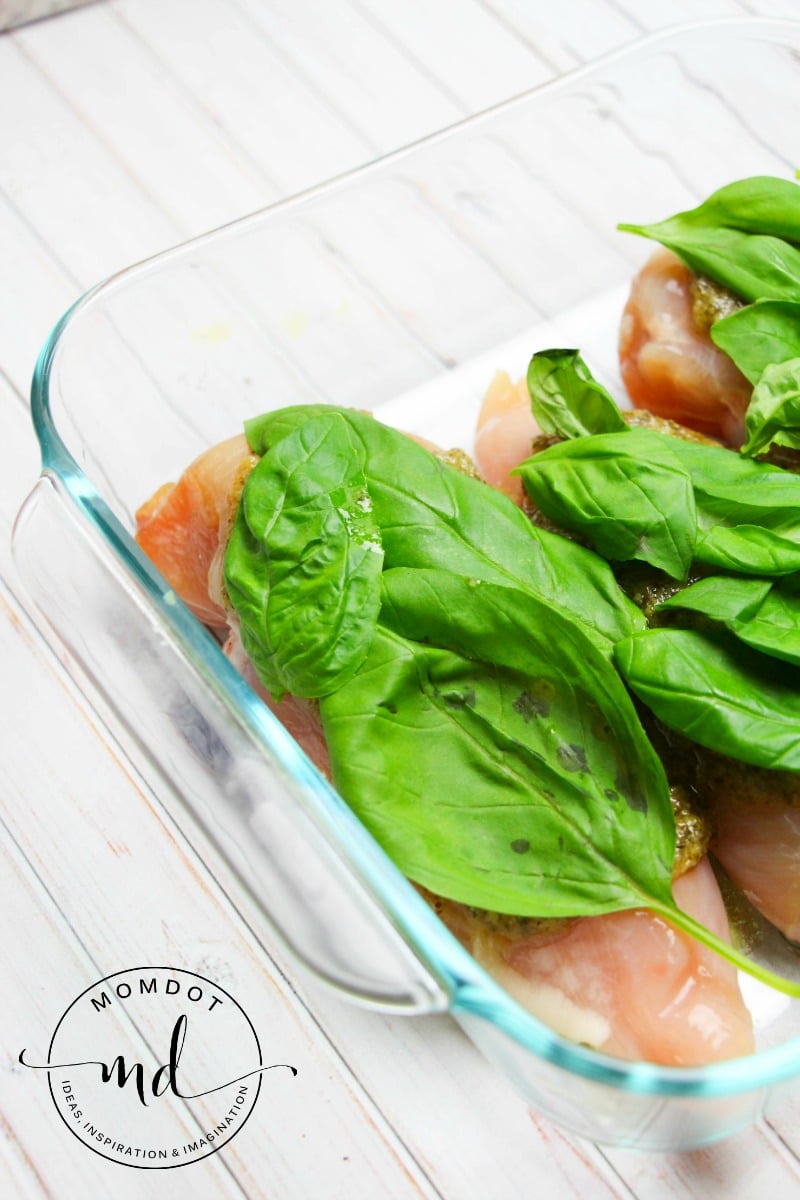 Baked Caprese Pesto Chicken, 21 Day Fix Friendly, Keto Friendly, Clean Eating Recipe