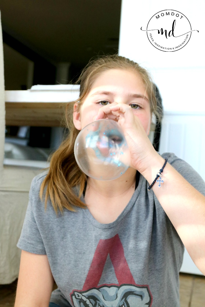 Blowing Bubbles with slime diy - learn how to blow bubbles with slime tutorial