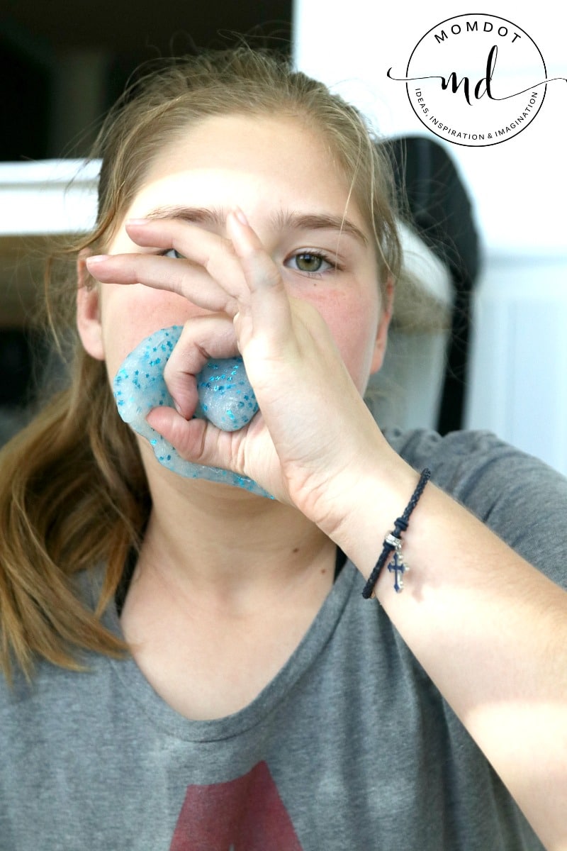 Blowing Bubbles with slime diy - learn how to blow bubbles with slime tutorial