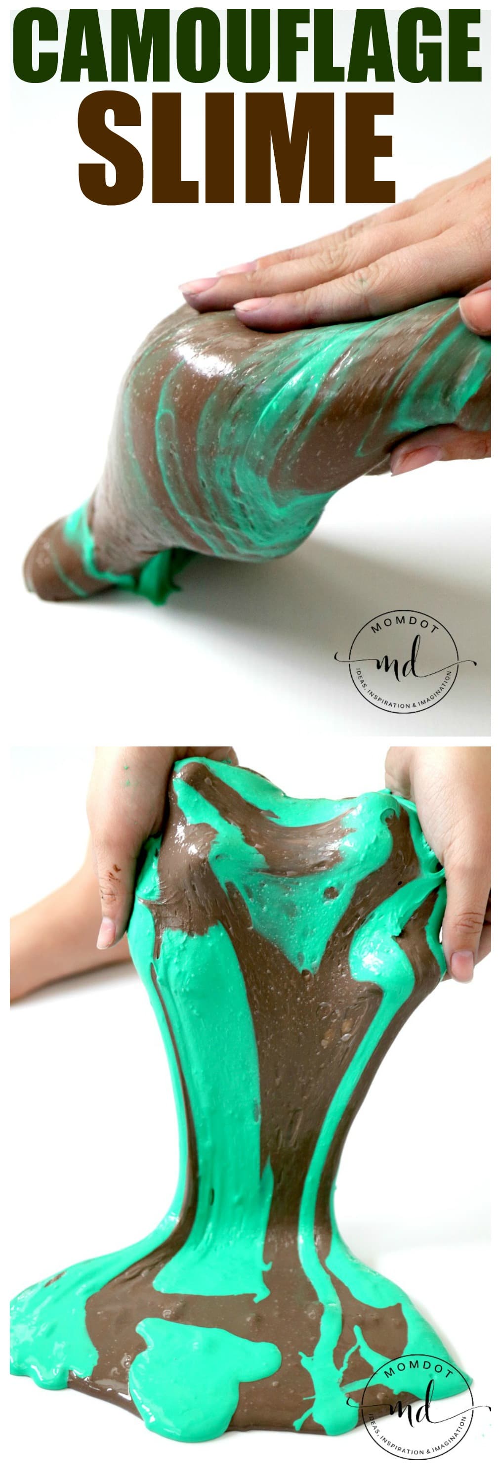 Camouflage Slime DIY, Easy Homemade Slime to create a camo 