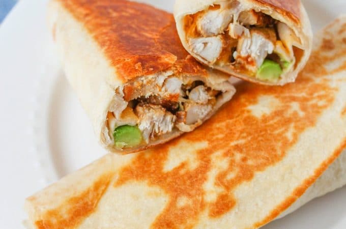 Chicken Avocado Burrito Wraps - easy dinner recipe