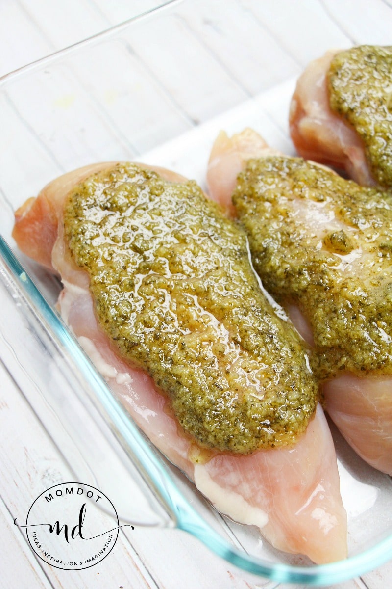 Baked Caprese Pesto Chicken, 21 Day Fix Friendly, Keto Friendly, Clean Eating Recipe