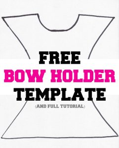 Free Tutu Bow Holder Bodice Template and full instructions on how to make a tutu bow holder from the original creator
