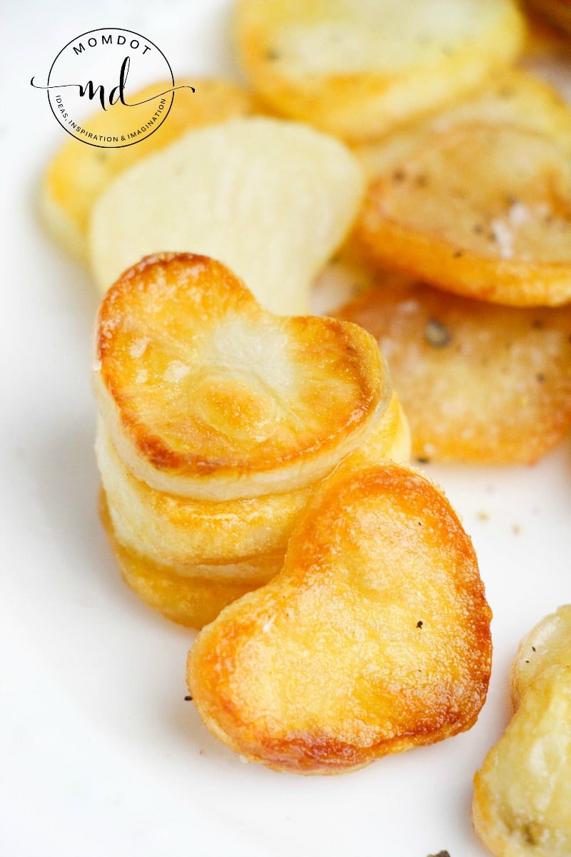 Heart Shaped Roasted Potatoes, delicious roasted potato recipe with a little twist of love