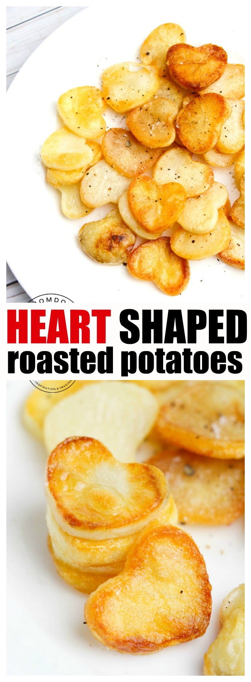 Heart Shaped Roasted Potatoes, delicious roasted potato recipe with a little twist of love