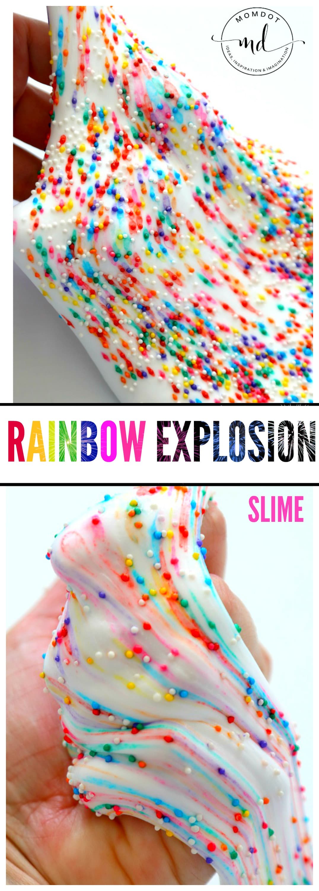 Rainbow Explosion Slime : How to make fluffy slime that explodes into rainbows, BLOW YOUR MIND! 