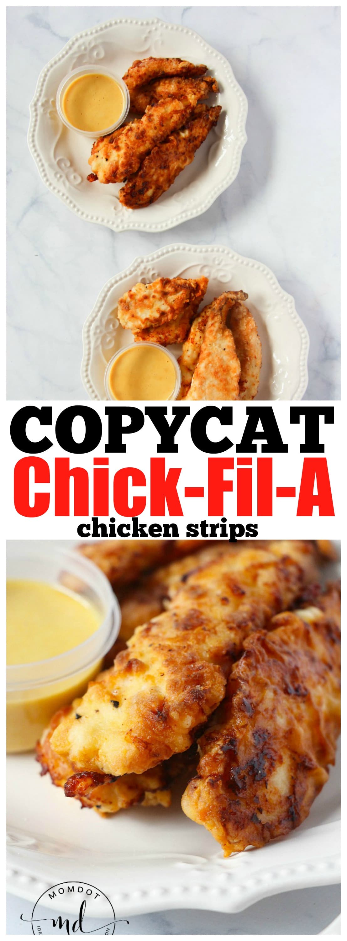 Copycat Chick-Fil-A Chicken Strips (Also make nuggets) - DELICIOUS and PERFECT. Tastes even better at home