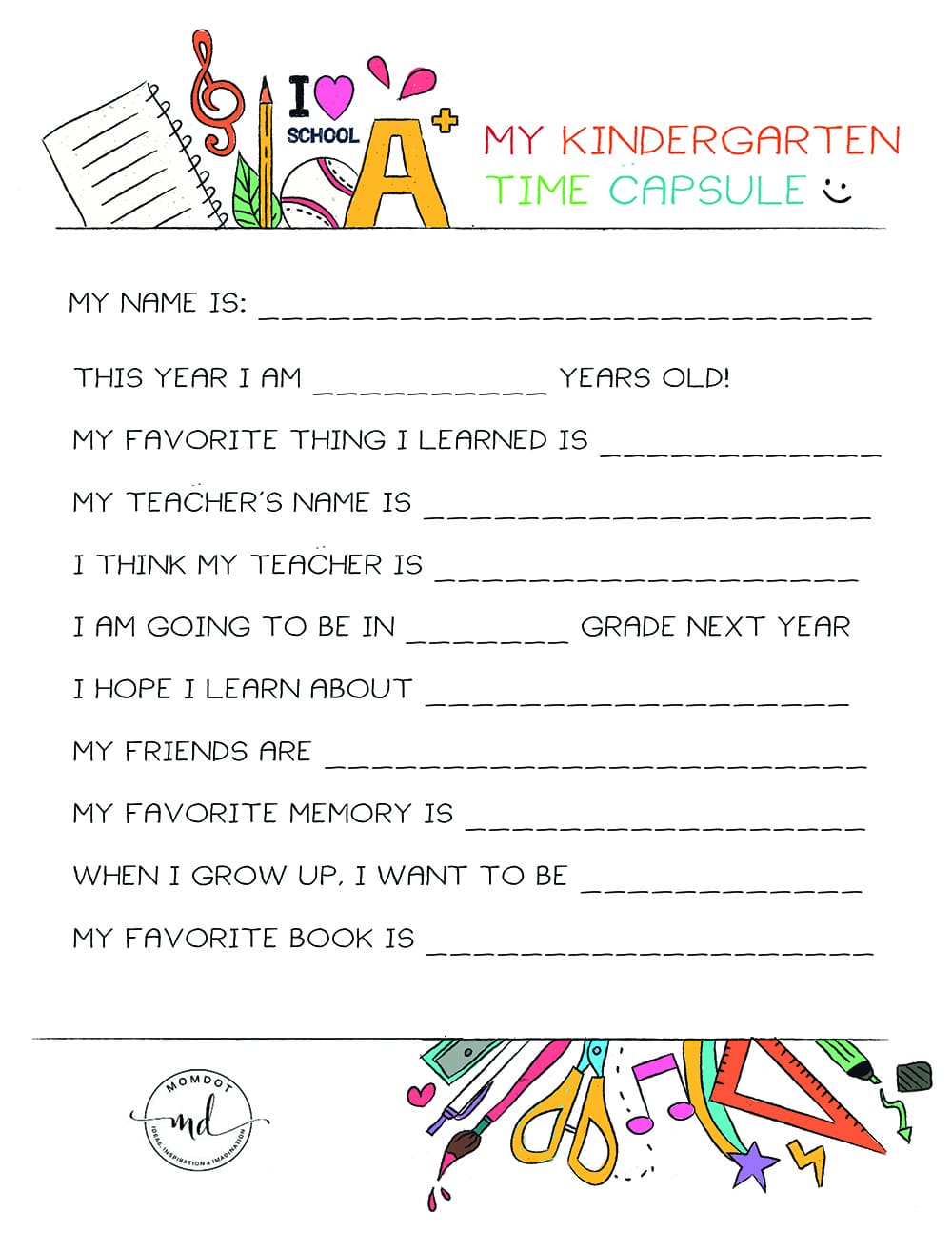 free-printable-time-capsule-worksheets