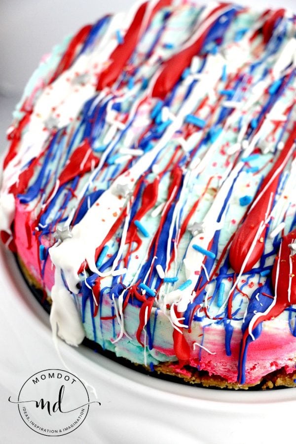 No Bake Patriotic Cheesecake Recipe: Red, White and Blue Cheesecake , gorgeous!