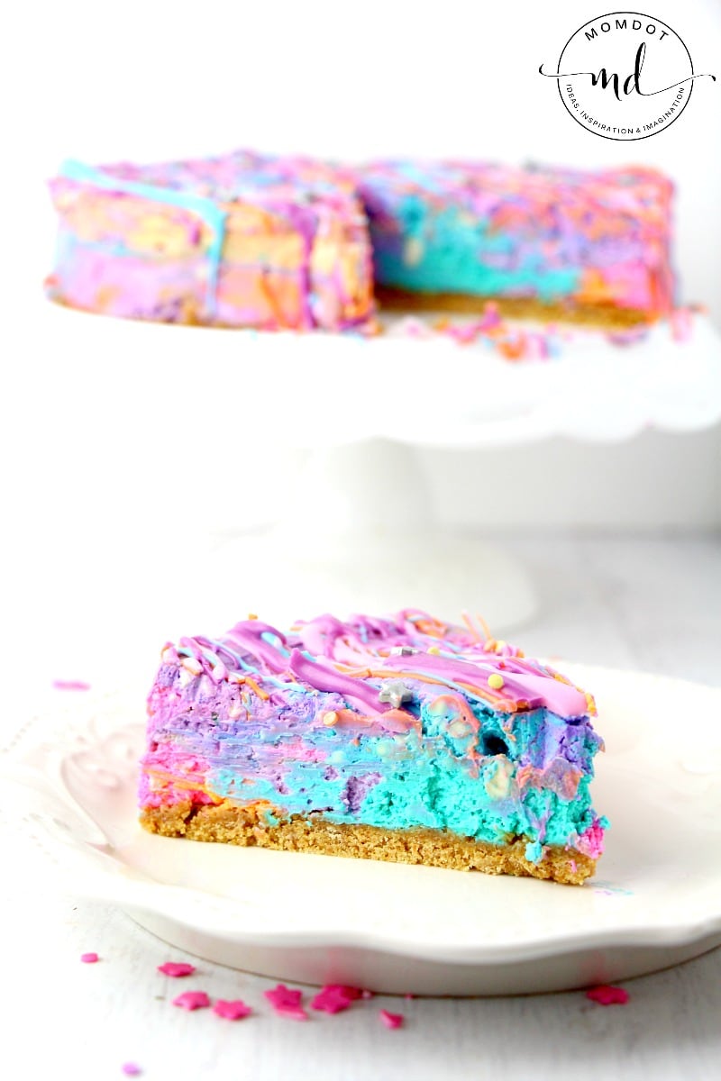No Bake Unicorn Poop Cheesecake Recipe: Rainbow Tie Dye Cheesecake , gorgeous!