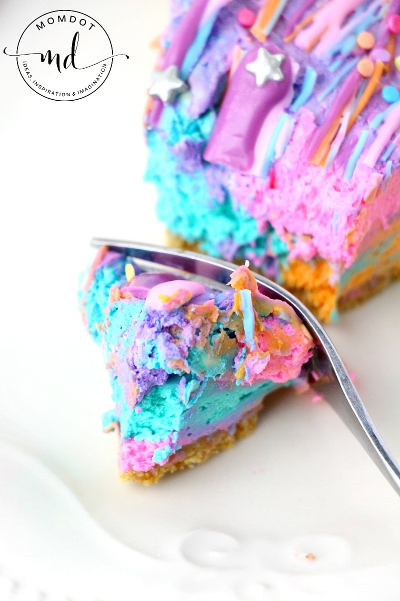 No Bake Unicorn Poop Cheesecake Recipe: Rainbow Tie Dye Cheesecake , gorgeous!