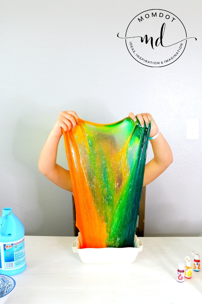 Rainbow Slime That will Blow your Mind, Plus Video of it Sheeting! Gorgeous!
