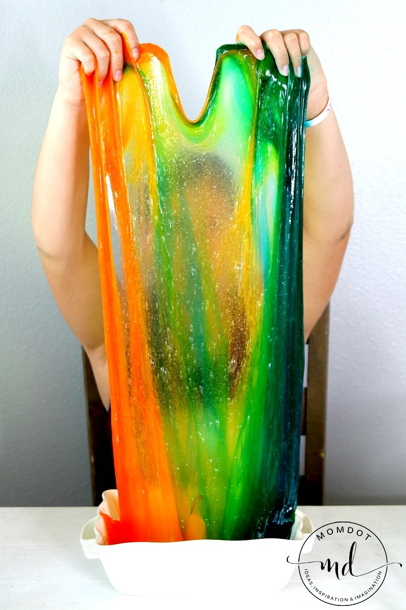 Rainbow Slime That will Blow your Mind, Plus Video of it Sheeting! Gorgeous!