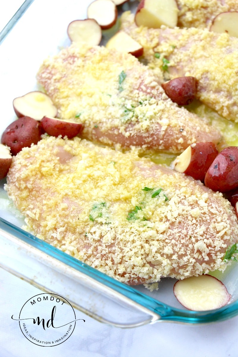 Lemon Parmesan Sheet Chicken Recipe, awesome One Pan Dinner, complete with roasted veggies