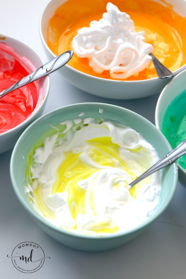 Rainbow Fluffy Slime DIY Homemade Recipe with Shaving Cream