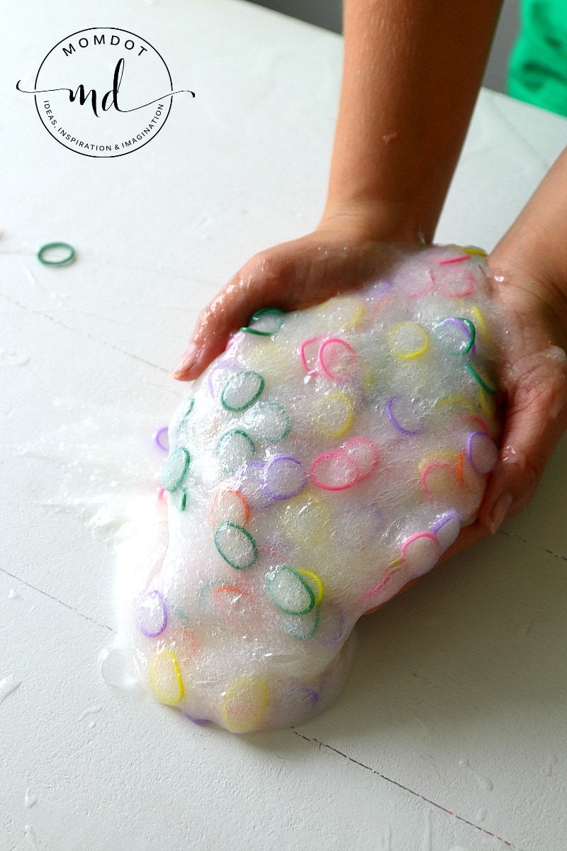 Loom Bands Slime, Crunchy Slime Tutorial with Loom Bands