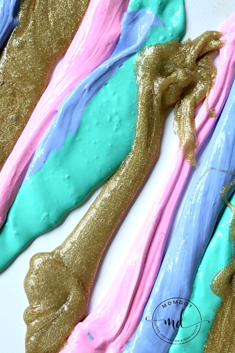 Mermaid Fluffy Slime Recipe, Make gorgeous glitter slime mixed with beautiful colors, like a mermaid!