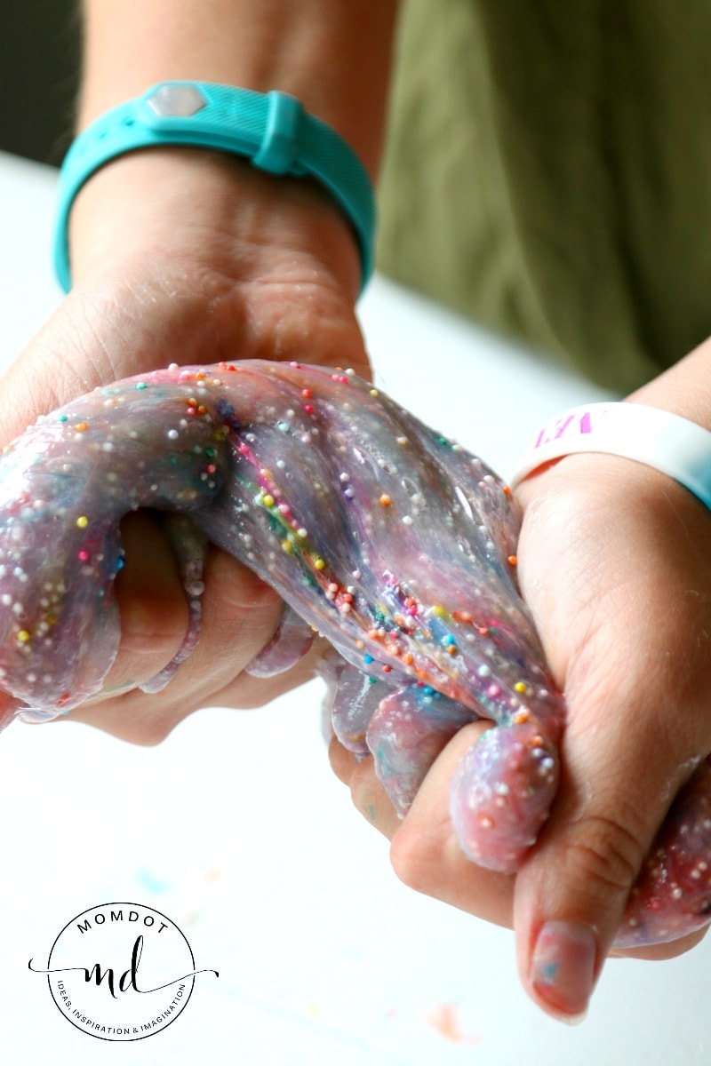 Rainbow Explosion Clear Slime: Gorgeous rainbows created in a DIY Clear Slime, learn how! 