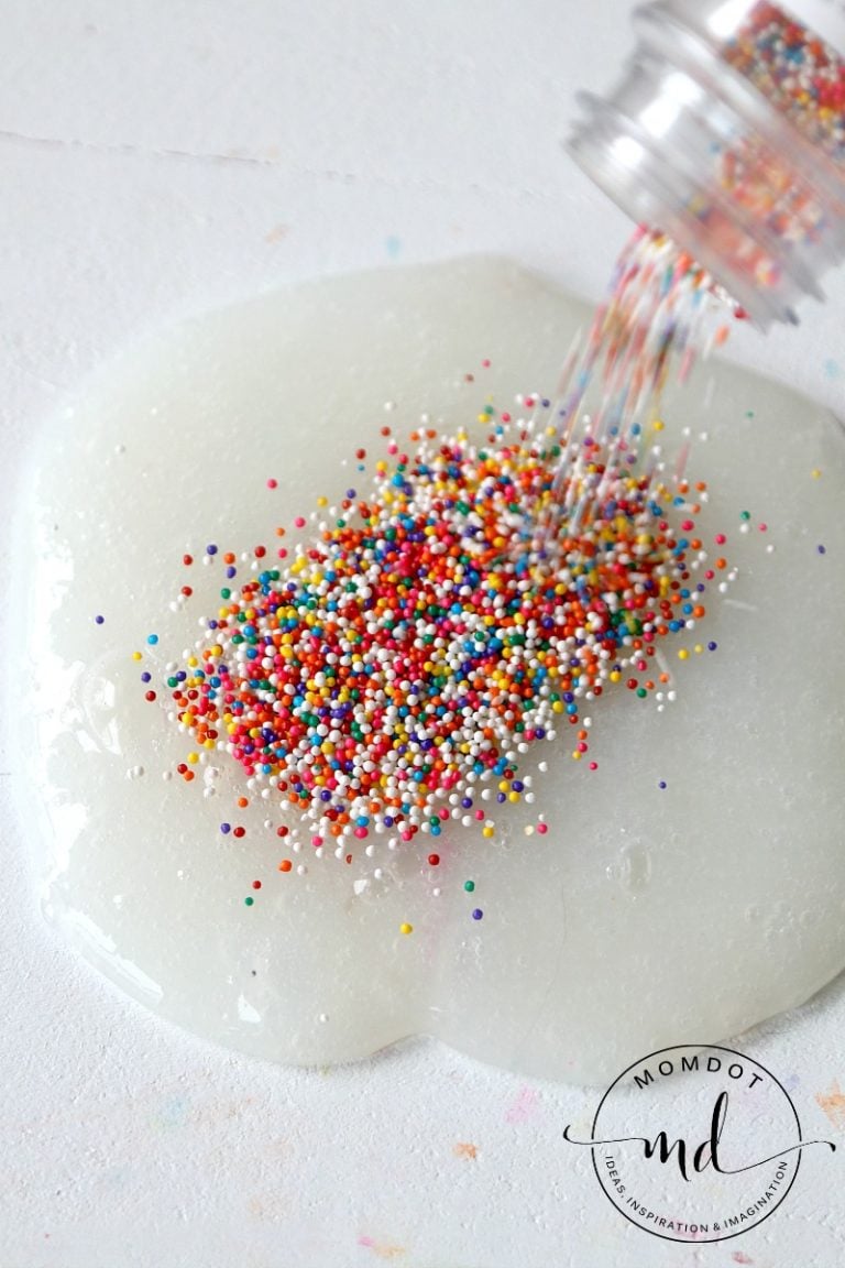 How to make Clear Slime Rainbow Explosion Recipe - Momdot.com