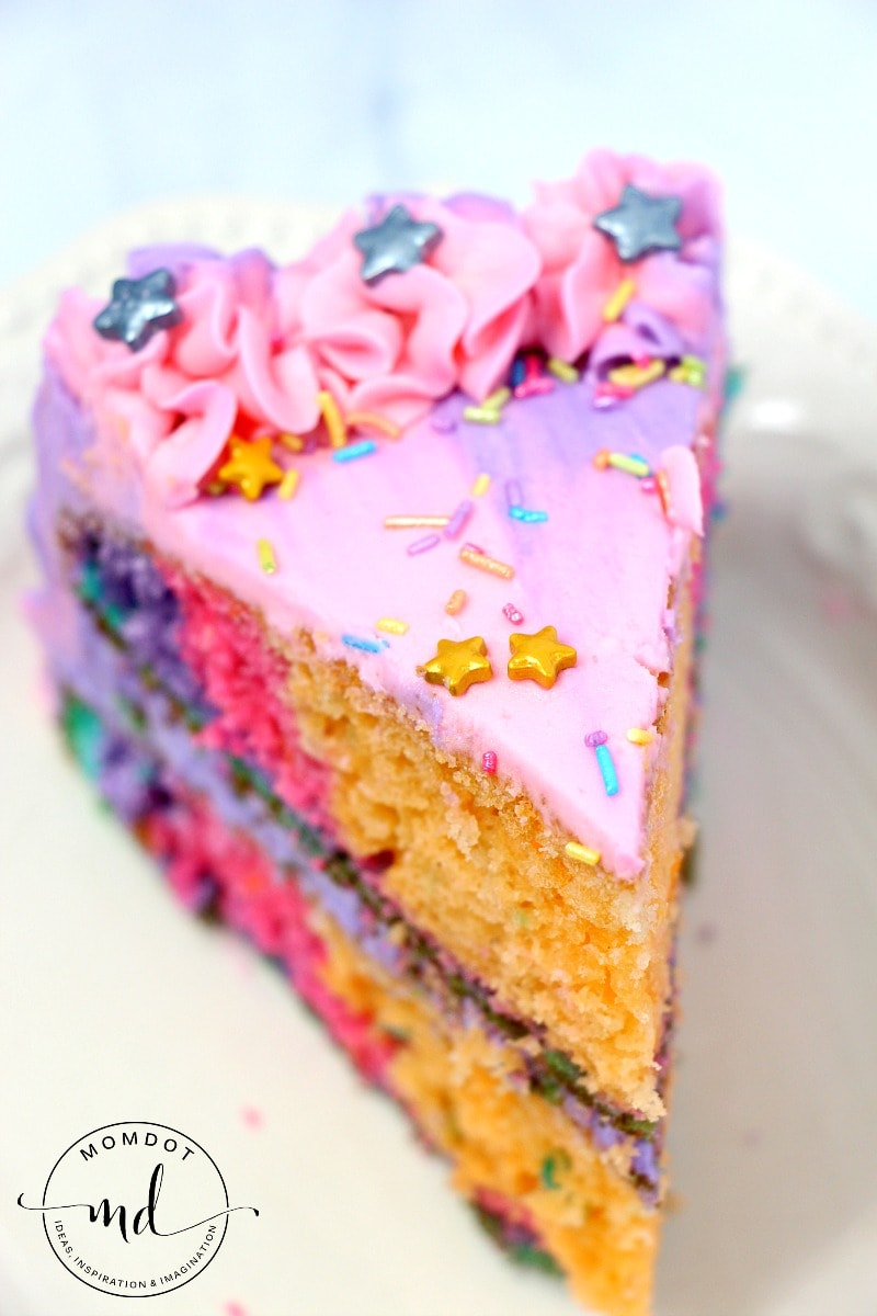 Unicorn Poop Cake Recipe, perfectly delicious rainbow layered unicorn poop cake that is almost too pretty to eat